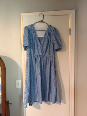 Handmade Blue Gingham Cottage Dress